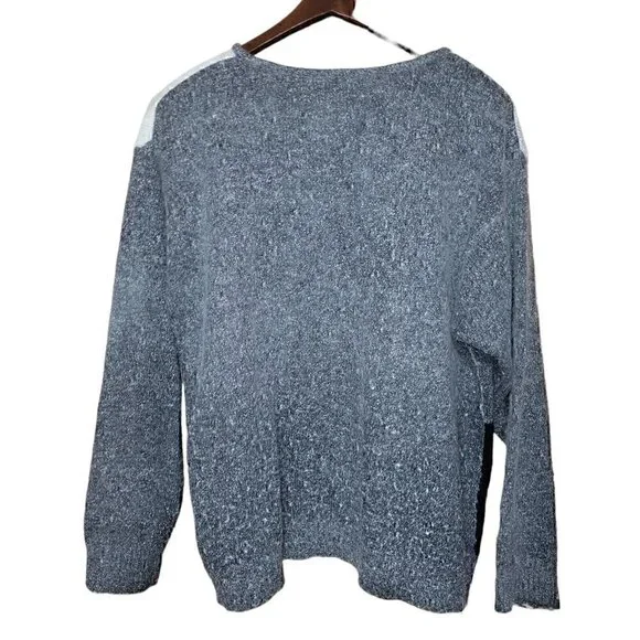 Erika II Collection Womens 2X Black Gray Long Sleeve Top Sweater Angora Blend - Picture 2 of 10